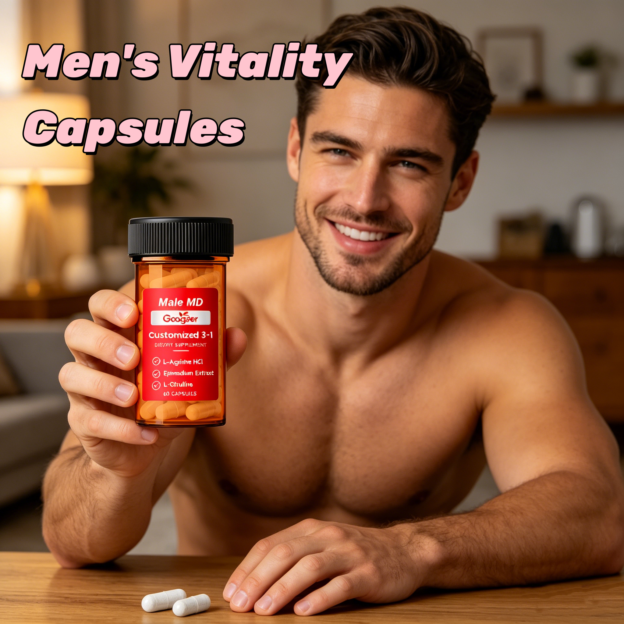 Nutrition Fitness Supplements - GOOGEER Men's Health Capsules Enhance Sexual