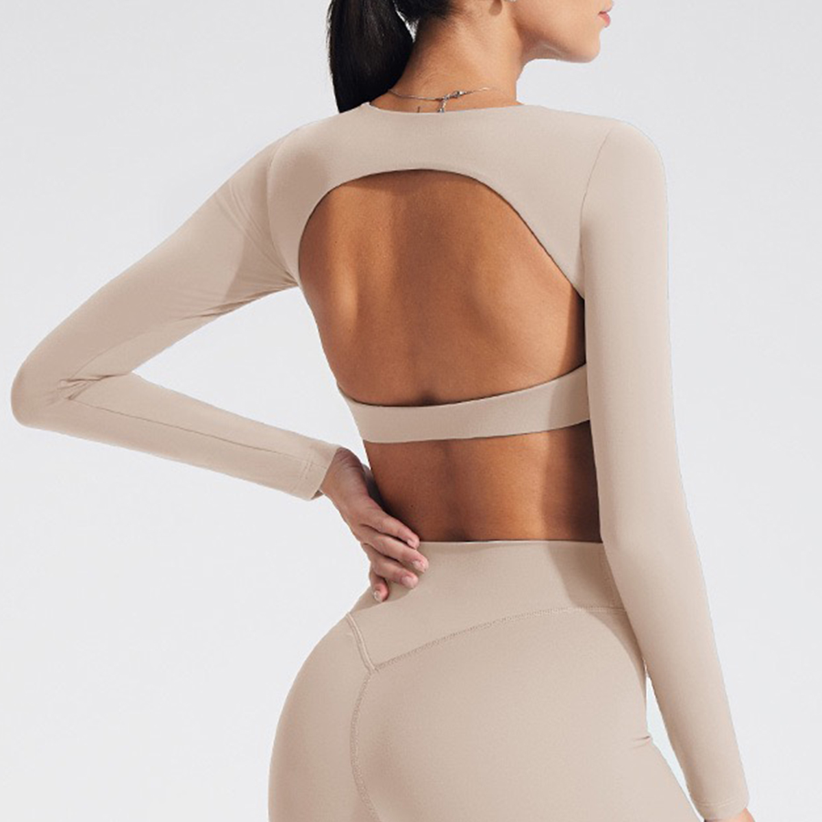 Women's long-sleeved yoga top  - Fitness & Nutrition Lab Zapopan reseña y precio