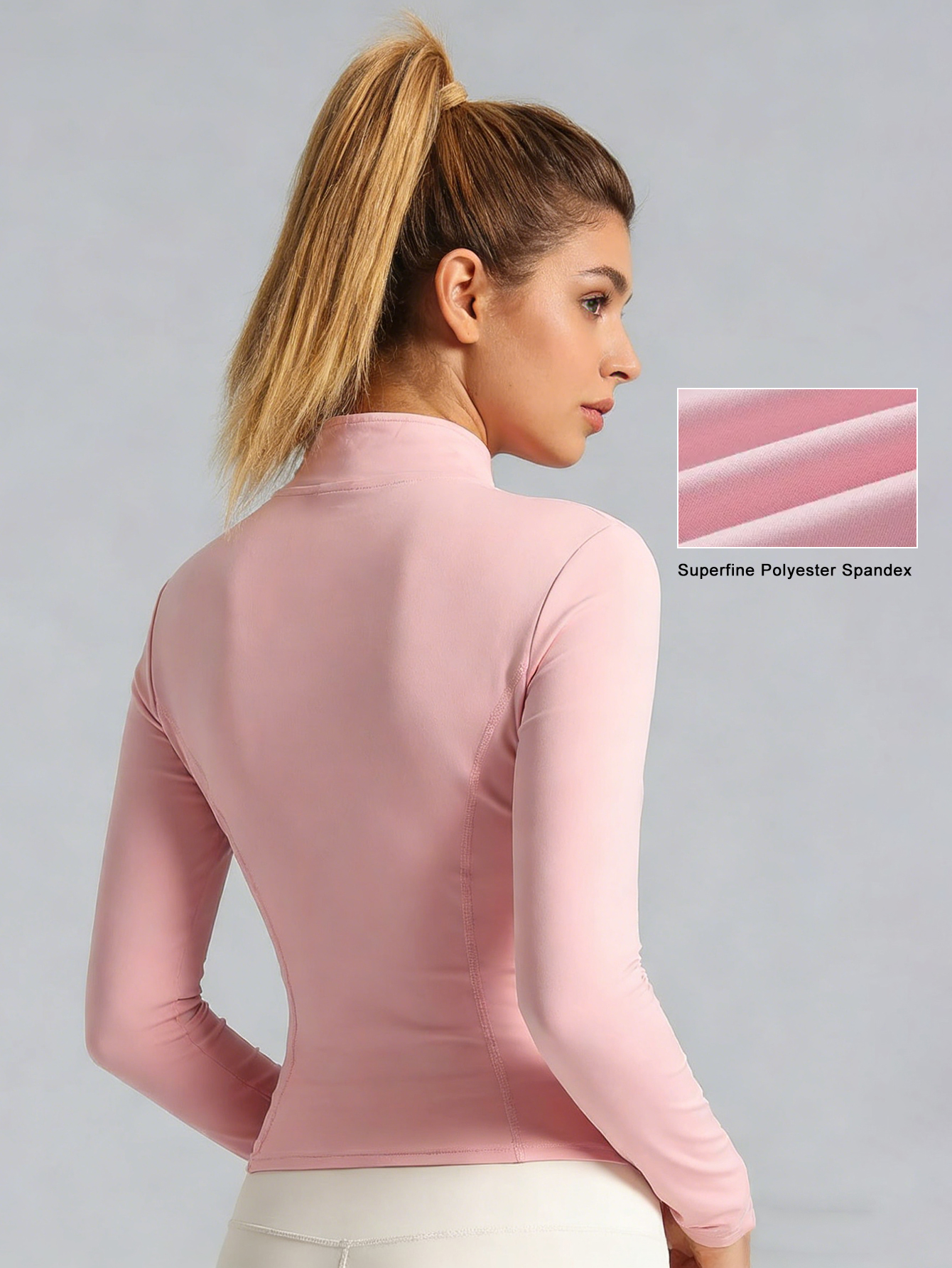 New Women Light pink Yoga Coat - Fitness & Nutrition Lab Zapopan reseña y precio