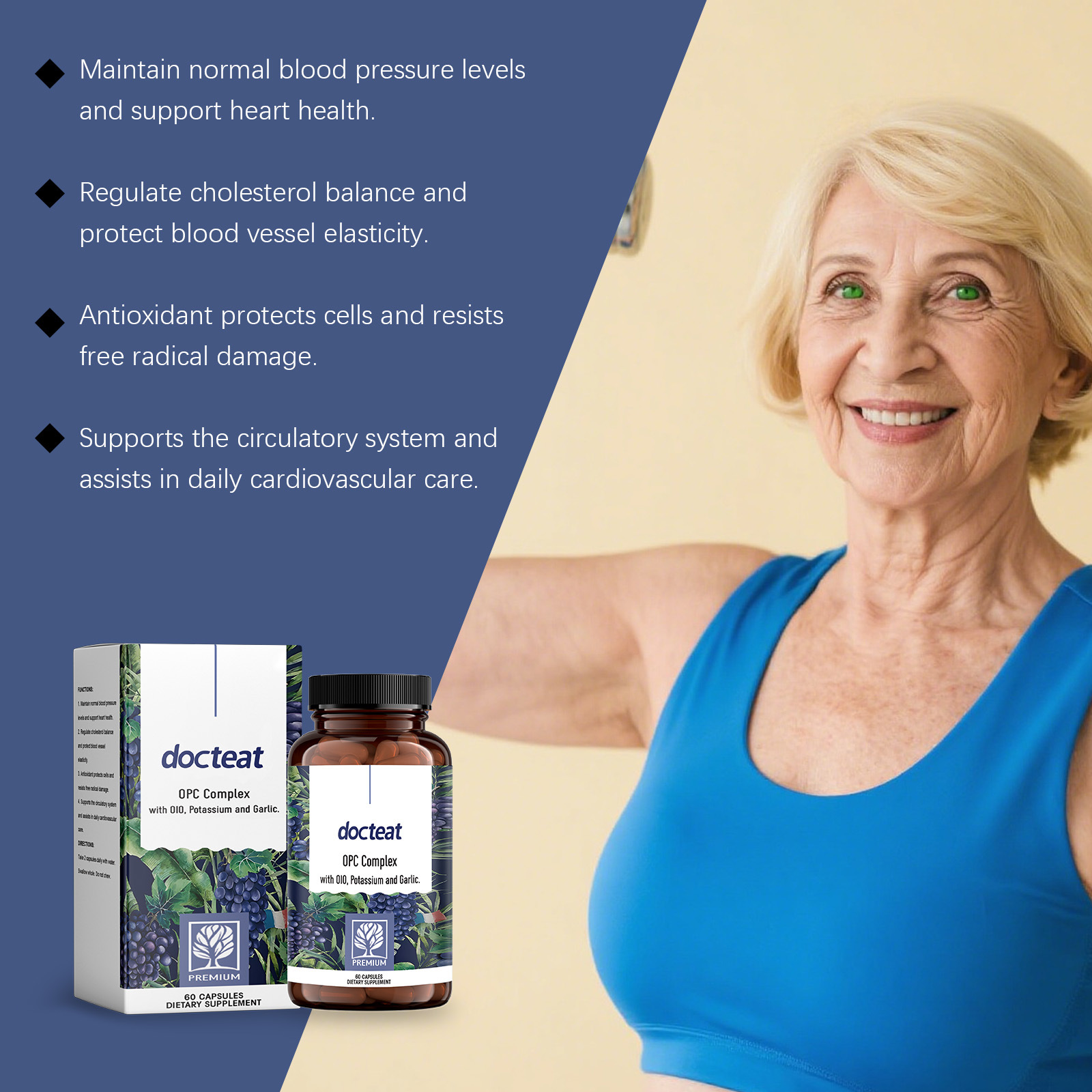 DOCTEAT Cardiovascular Health  - Nutrition Fitness Supplements reseña y precio