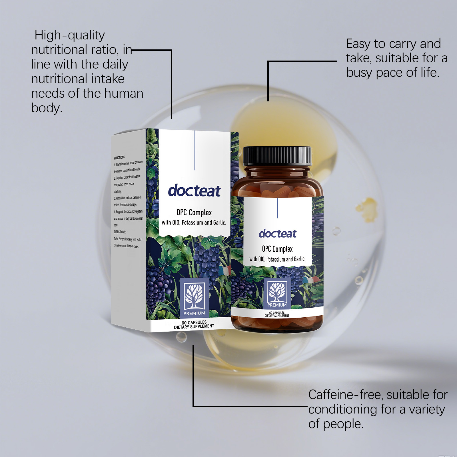 DOCTEAT Cardiovascular Health  - Nutrition Fitness Supplements reseña y precio
