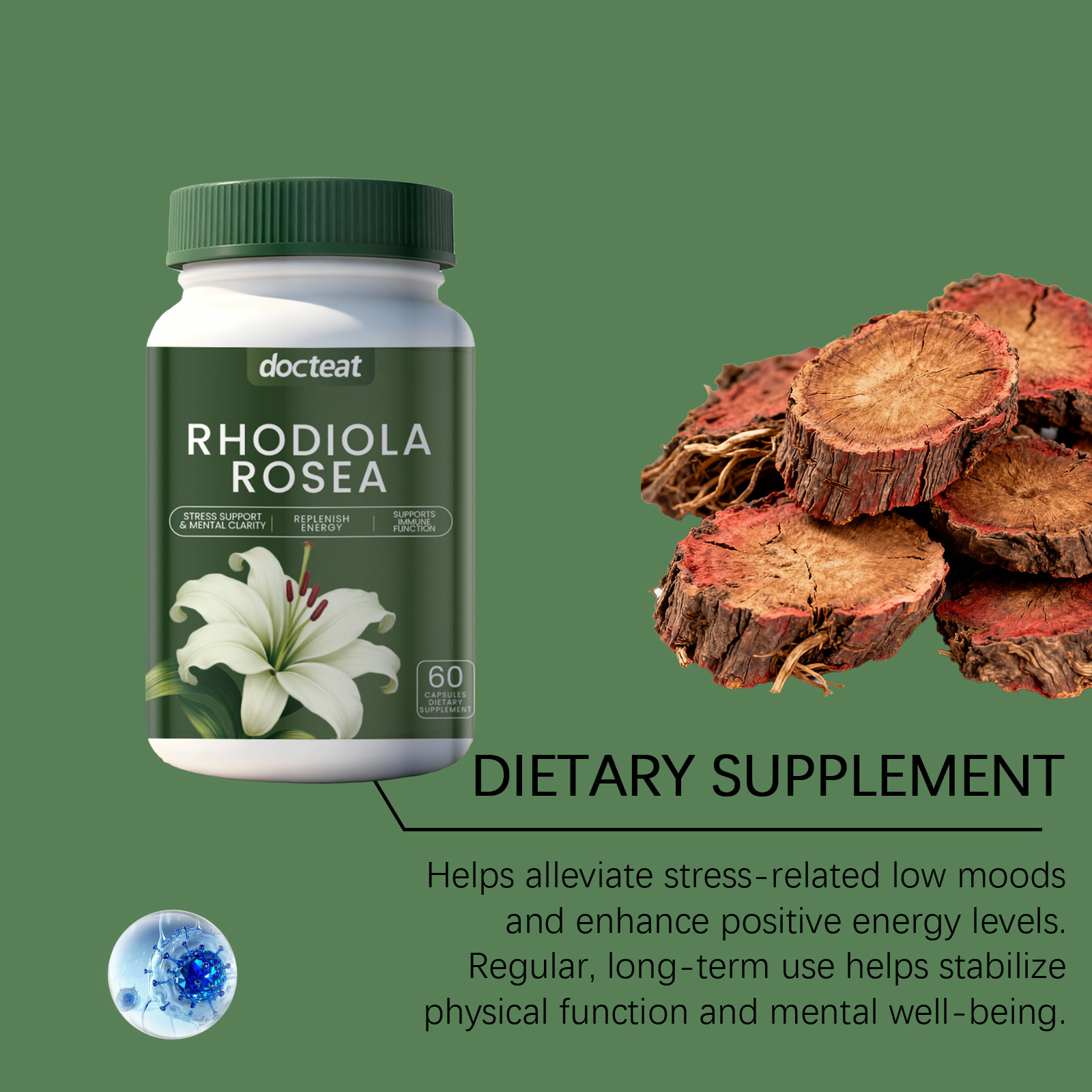 DOCTEAT Men's Health Capsules  - Nutrition Fitness Supplements reseña y precio