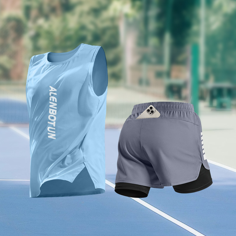 Men Running Sports Set Summer  - Fitness & Nutrition Lab Zapopan reseña y precio