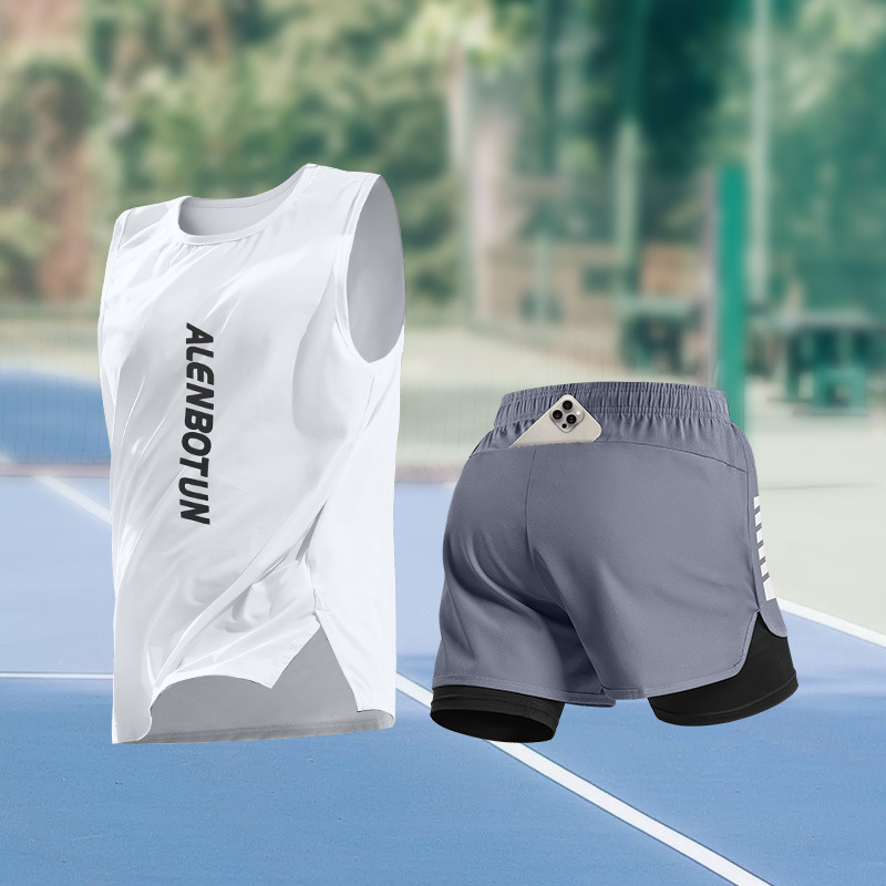 Men Running Sports Set Summer  - Fitness & Nutrition Lab Zapopan reseña y precio