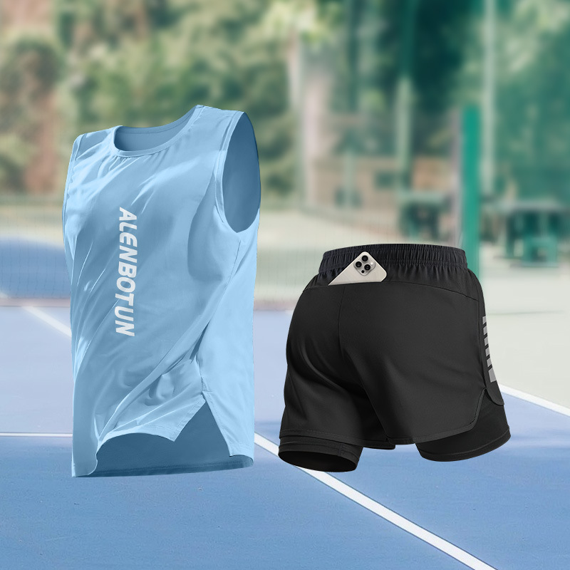 Men Running Sports Set Summer  - Fitness & Nutrition Lab Zapopan reseña y precio