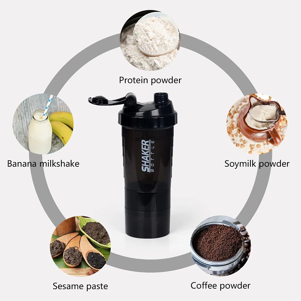 3 Layers Shaker Protein Bottle - Whey Protein Isolate reseña y precio