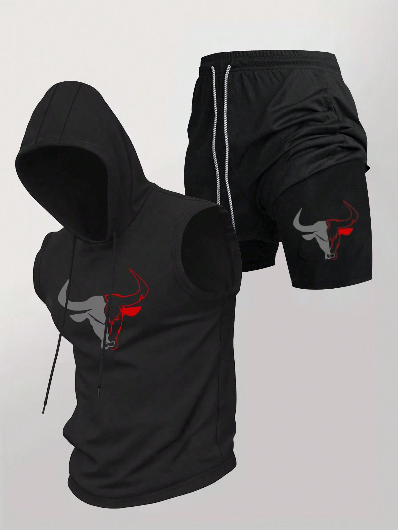 Men's 2 Piece Black Sleeveless - Fitness & Nutrition Lab Zapopan reseña y precio