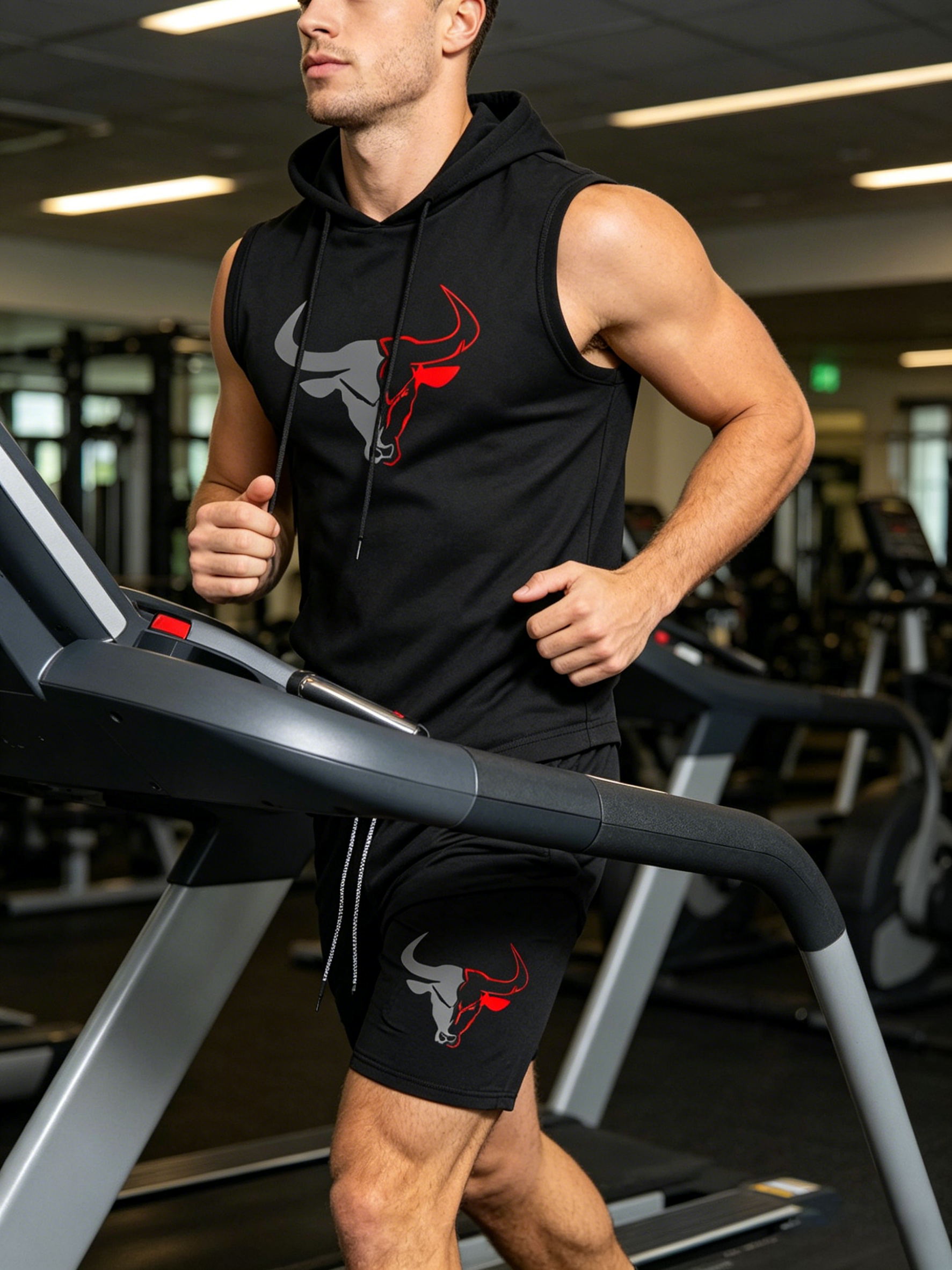 Men's 2 Piece Black Sleeveless - Fitness & Nutrition Lab Zapopan reseña y precio