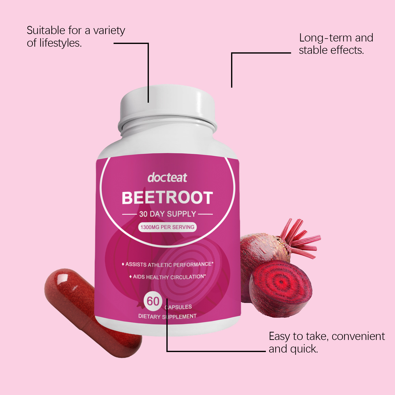 DOCTEAT Beetroot Women's Healt - Nutrition Fitness Supplements reseña y precio
